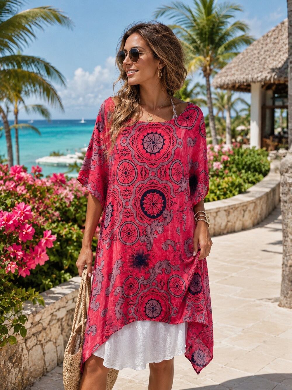 Maille Girls Paris 2 Piece Tunic Style 100% cotton and linen. One size fits most